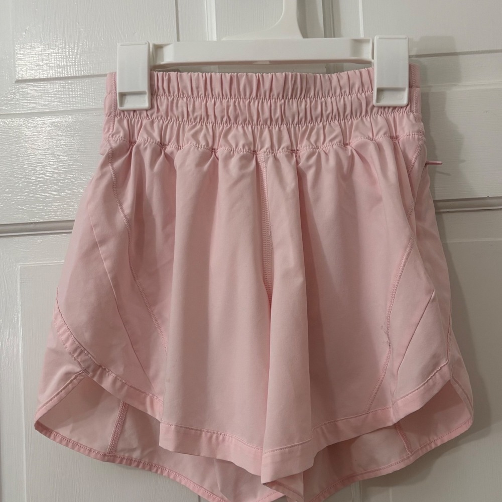 Lululemon Track That Shorts Sz 2 Pink Strawberry Milkshake 5" Running Jogging